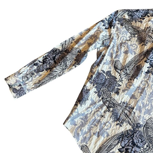 Paisley & Gray Samuel Slim Fit Button Down Shirt Long Sleeve Bird Print 18 NWOT - Picture 11 of 12